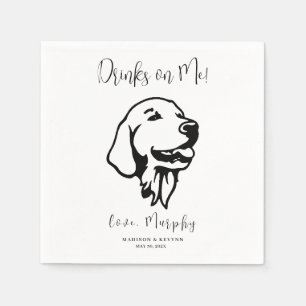  Minimal and Chic   Dog Wedding Napkins