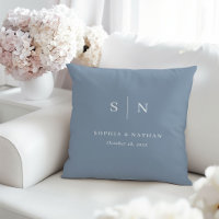 Minimal and Chic Dusty Blue | Wedding Monogram