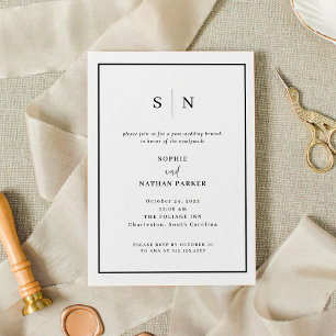 Minimal and Chic Elegant Post-Wedding Brunch Invitation