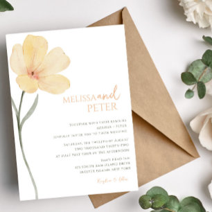 Minimal and Chic Floral Wildflower Wedding Invitation