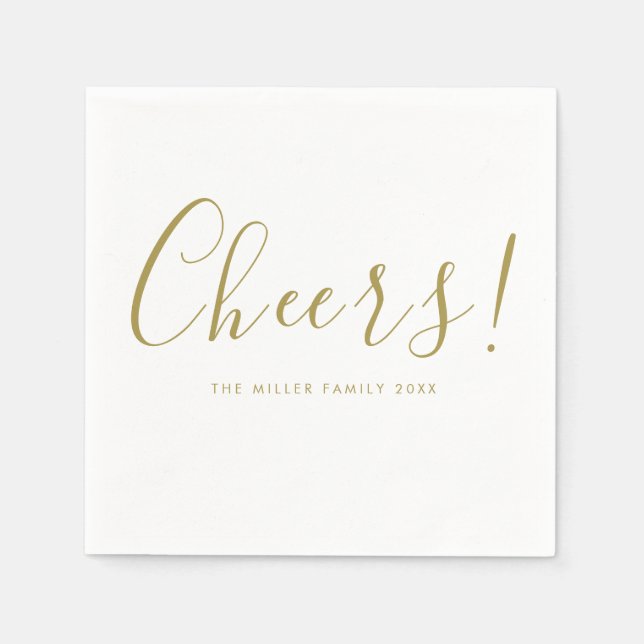 Minimal and Chic |  Holidays Cheers Napkins (Front)