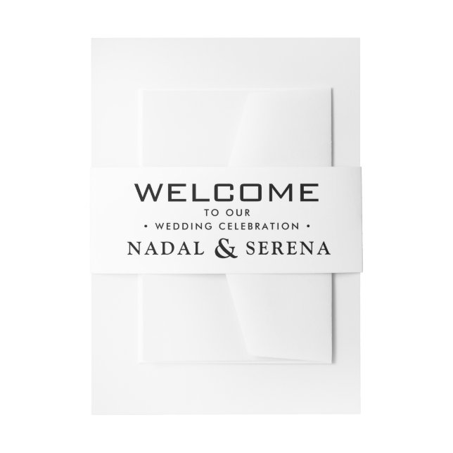 Minimal and Chic  Invitation Belly Band (Front Example)