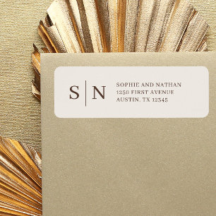 Minimal and Chic Monogram Creamy White and Brown