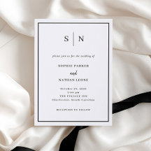 Minimal and Chic Monogram Wedding