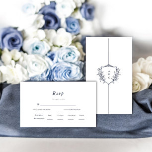 Minimal and Chic   Navy and White Wedding RSVP  Enclosure Card