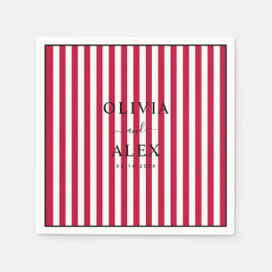 Minimal and Chic Personalised Wedding Napkin