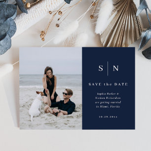 Minimal and Chic Photo Wedding Save the Date Postcard