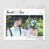 Minimal and Chic | Photo Wedding Thank You 
