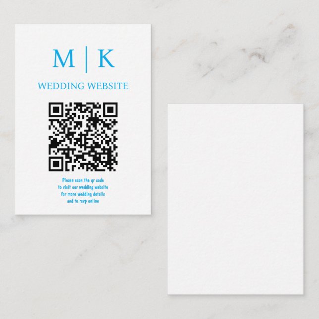 Minimal and Chic | QR Code Wedding Enclosure Card (Front/Back)