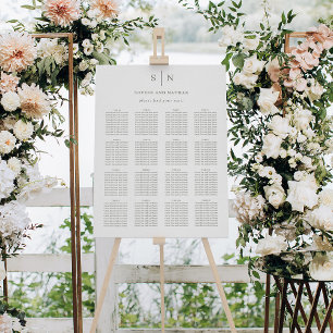 Minimal and Chic Sage Green Wedding Seating Chart