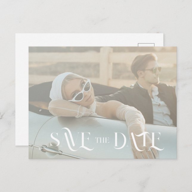 Minimal and chic Save The Date Invitation (Front/Back)