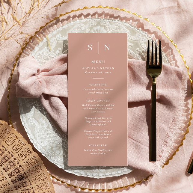 Minimal and Chic | Terracotta and White Wedding Menu (Creator Uploaded)