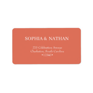 Minimal and Chic Terracotta Wedding Label