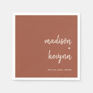 Minimal and Chic   Terracotta Wedding Napkins