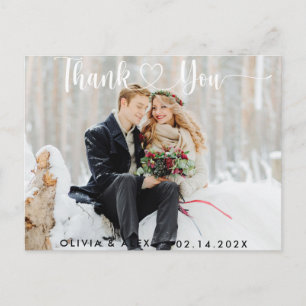 Minimal and Chic Thank You Postcard