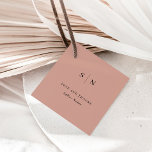 Minimal and Chic | Thank You Terracotta Wedding Favour Tags<br><div class="desc">These elegant,  modern wedding or bridal shower favour tags say "love and thanks",  and feature a simple terracotta and black text design that exudes minimalist style. Add your initials or monogram to make them completely your own.</div>