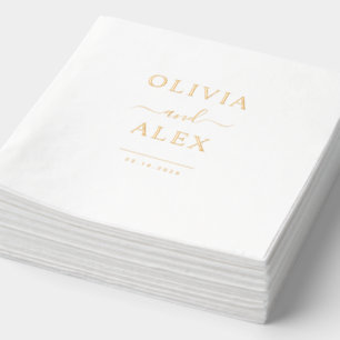 Minimal and Chic Wedding Foil Napkins