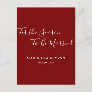 Minimal and Chic   Wedding  Holiday Postcard