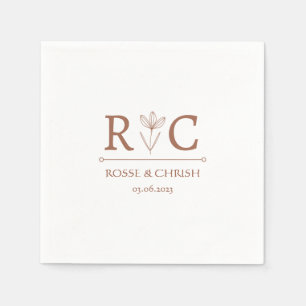 Minimal and Chic   Wedding Napkin