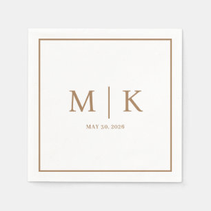 Minimal and Chic Wedding Napkins