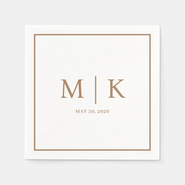 Minimal and Chic | Wedding Napkins (Front)