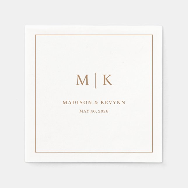Minimal and Chic | Wedding Napkins (Front)