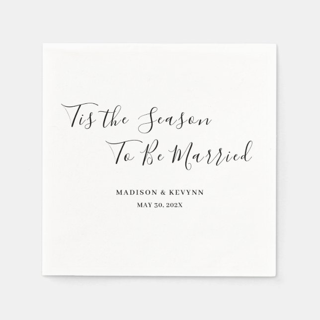 Minimal and Chic | Wedding Napkins (Front)