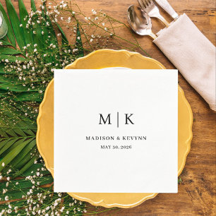 Minimal and Chic   Wedding Napkins