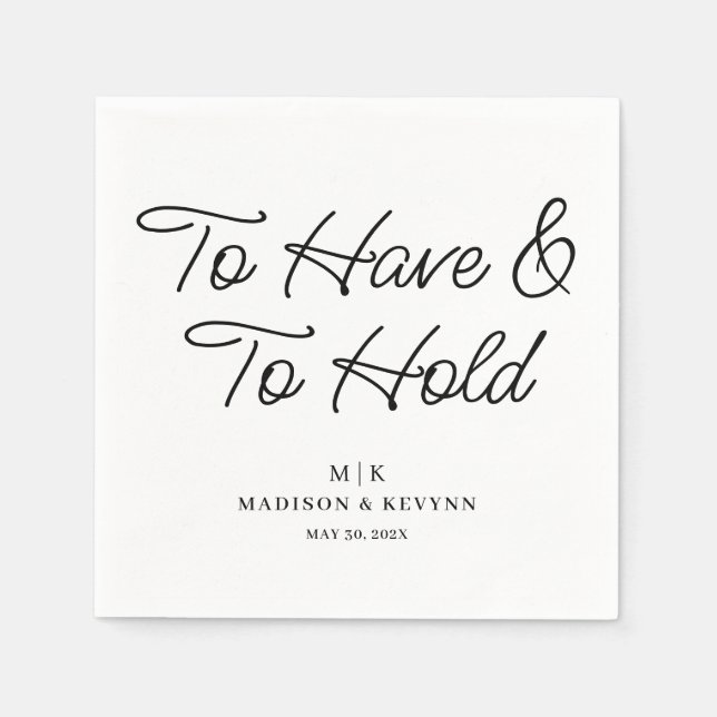 Minimal and Chic | Wedding Napkins (Front)