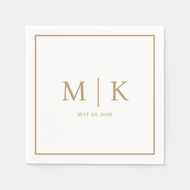 Minimal and Chic | Wedding Napkins (Front)