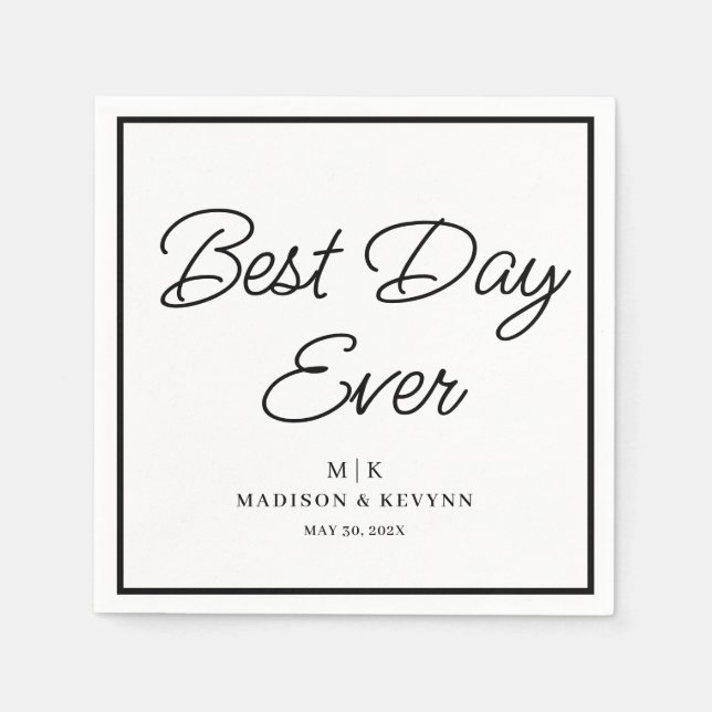Minimal and Chic | Wedding Napkins (Front)
