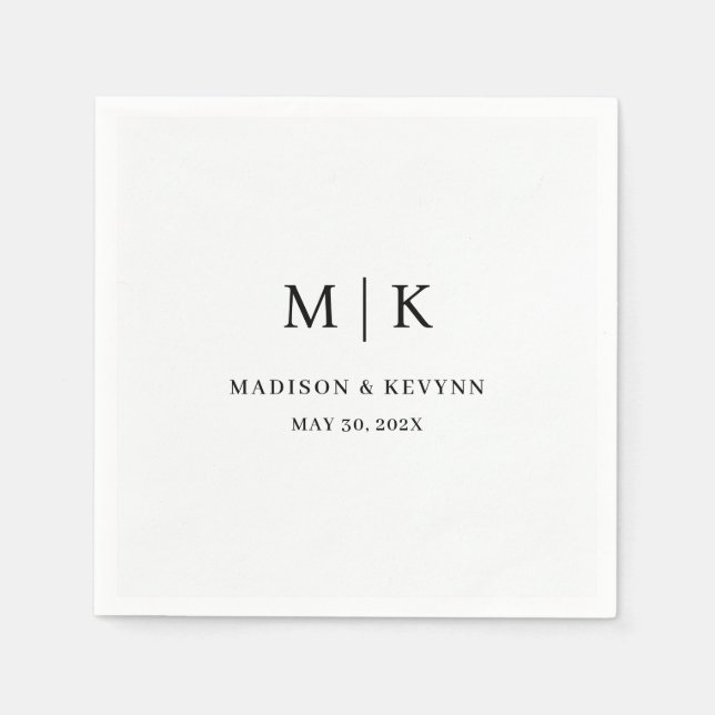 Minimal and Chic | Wedding Napkins (Front)