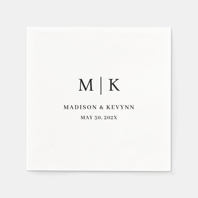 Minimal and Chic | Wedding Napkins (Front)