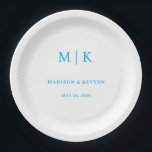 Minimal and Chic | Wedding Napkins Paper Plate<br><div class="desc">These elegant,  modern wedding or bridal shower napkins feature a simple black and white text design that exudes minimalist style. Add your initials or monogram to make them completely your own.</div>