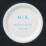 Minimal and Chic | Wedding Napkins Paper Plate<br><div class="desc">These elegant,  modern wedding or bridal shower napkins feature a simple black and white text design that exudes minimalist style. Add your initials or monogram to make them completely your own.</div>