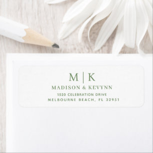 Minimal and Chic   Wedding Return Address Label