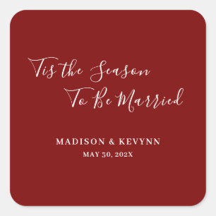 Minimal and Chic Wedding Square Sticker