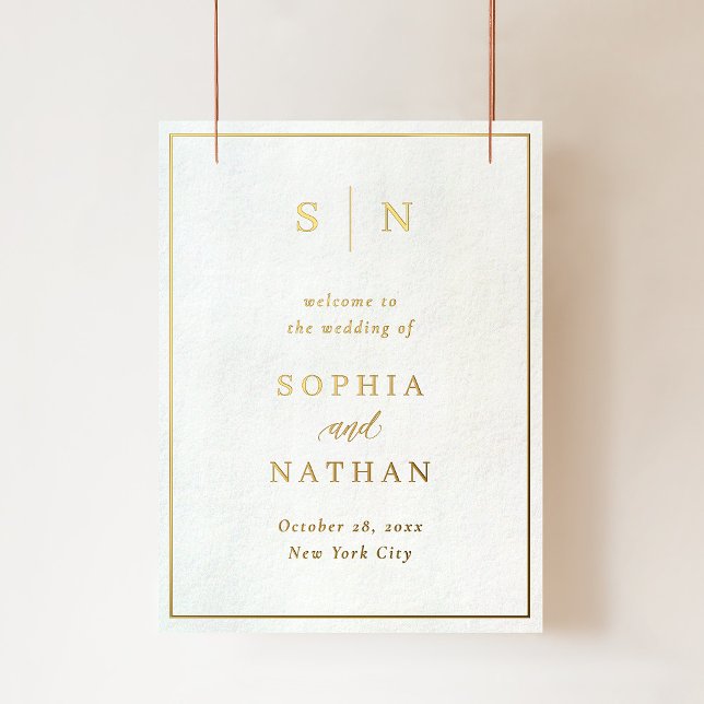 Minimal and Chic | Wedding Welcome in Gold Foil Prints (Creator Uploaded)