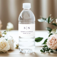 Minimal and Chic White and Purple Monogram Wedding