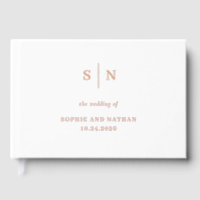 Minimal and Chic White and Rose Gold Foil Wedding