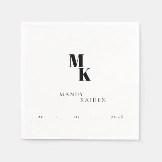 Minimal and elegant Wedding Napkin 