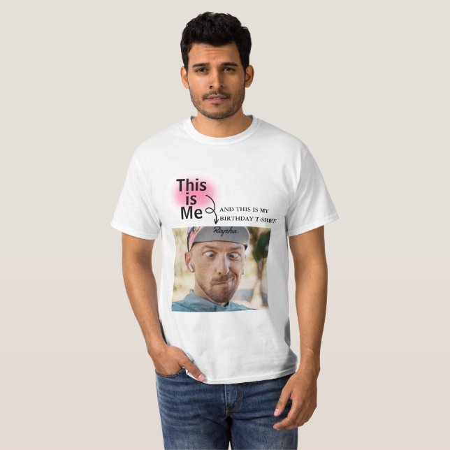 Minimal and Funny Custom Add Photo With Text  T-Shirt (Front Full)