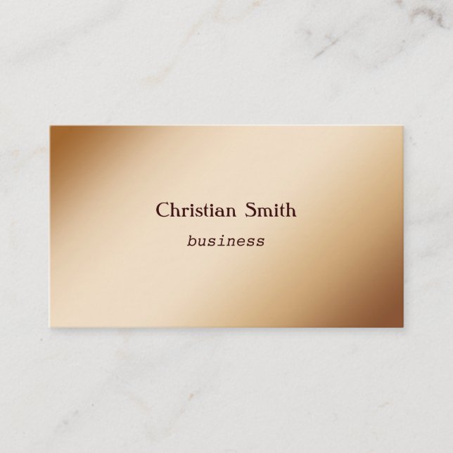 Minimal and  modern beige Business Card (Front)