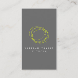 Minimal and Modern Designer Scribble Logo in Lime Business Card