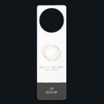 Minimal and Modern Gold Designer Scribble Logo Door Hanger<br><div class="desc">This customisable door hanger let's your brand shine while letting your clients know your availability status. Update the fields to meet your needs. This design is part of a series of coordinating office supplies to help brand your business. Original art and design © 1201AM Design Studio | www.1201am.com</div>