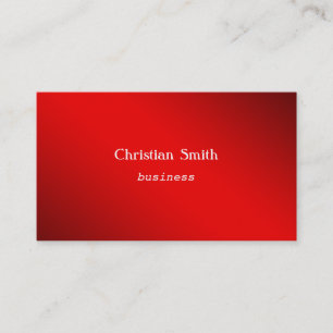 Minimal and modern red Business Card