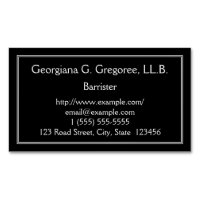 Minimal and Simple Barrister Magnet Business Card