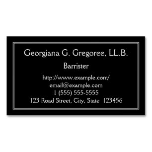 Minimal and Simple Barrister Magnet Business Card