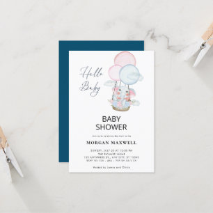 Minimal Animal Baby Shower Free Invitation