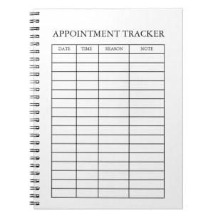 Minimal Appointment Tracker Notepad Notebook